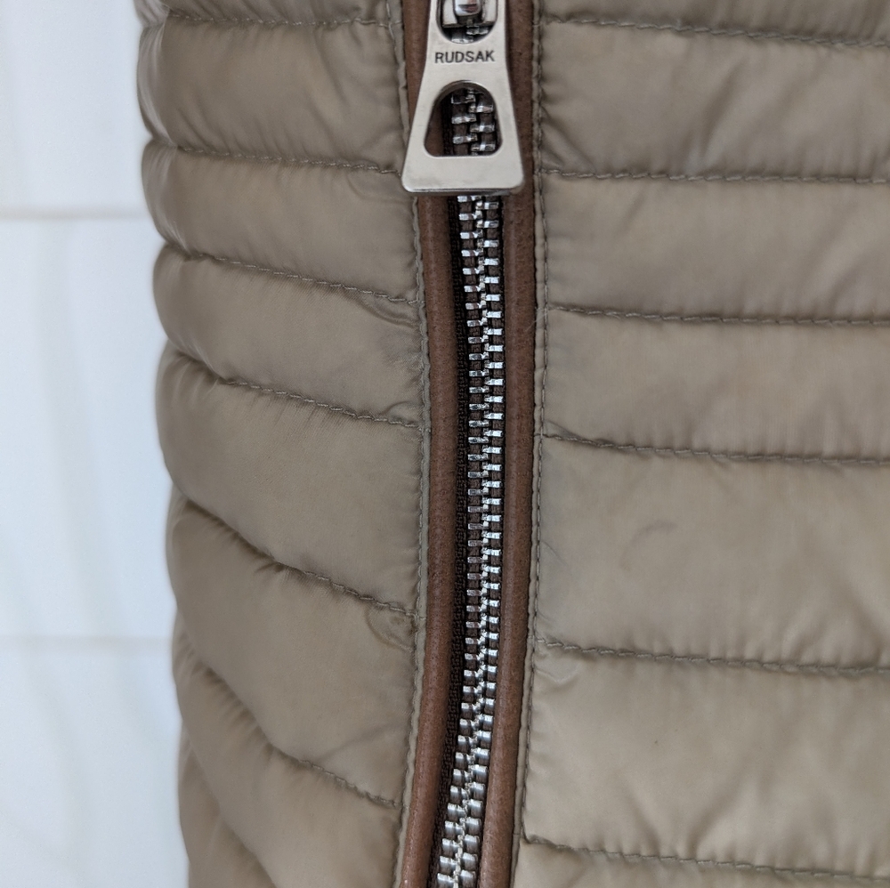 RUDSAK Tan Quilted Asymmetric Puffer Jacket - Picture 10 of 12